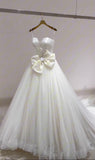 Princess Wedding Dress Ball Gown Sweetheart Tulle Sleeveless White Wedding Dresses Dreamy Bridal Gowns HZ1214