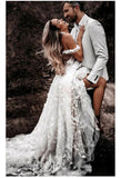 Unique Bridal Dress A Line Off The Shoulder White Tulle Lace Long Wedding Dresses Pretty Bridal Gowns HZ1214
