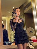 Cute A Line Little Black Dress Lace Mini Short Formal 8th Grade Homecoming Dresses Summer Middle School Hoco Dress 18th Birthday Outfits HZ1214