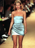 Cute Sheath Strapless Blue Mini Short Formal 7th Grade Homecoming Dresses Middle School Short Prom Dress Cocktail Outfits HZ1214