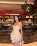 Unique A line Spaghetti Straps Sleeveless Mini Formal 7th Grade Homecoming Dresses Middle School Short Prom Dress Hoco Outfits HZ1214