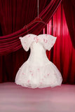 Sexy Ball Gown Off The Shoulder Tulle Pink Short Mini Formal 7th Grade Homecoming Dresses Middle School Cocktail Night Dress Hoco Outfits HZ1214