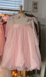Unique Ball Gown Spaghetti Straps Pink Tulle Short Mini Formal 8th Grade Homecoming Dresses Middle School Cocktail Night Dress Hoco Outfits HZ1214