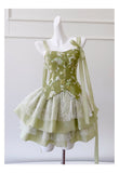 Niulatu Ball Gown Spaghetti Straps Green Satin Grad Dress Inspo Short Mini Formal 8th Grade Homecoming Dresses High School Hoco Court Dress Graduation Dress Cocktail Outfits HZ1214