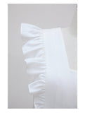 Niulatu Ball Gown V Neck White Satin Short Mini Formal 8th Grade Homecoming Dresses Middle School Short Birthday Gowns Graduation Dress Hoco Outfits HZ1214