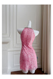 Niulatu Sheath Scoop Pink Sequin Short Mini Formal 8th Grade Homecoming Dresses Middle School Short Cocktail Dress Hoco Outfits HZ1214