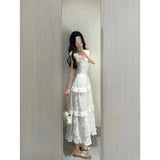 Niulatu A line Square Neck White Lace Long Summer 18th Birthday Dress Party Dress Birthday Outfits Evening Dresses HZ1214