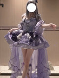 Niulatu Ball Gown Spaghetti Straps Chiffon Lilac Summer 18th Birthday Dress High Low Lolita Dress 21st Birthday Outfits HZ1214