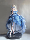 Niulatu Ball Gown Off The Shoulder Half Sleeves 21st Birthday Dress Lolita Dress Blue Long Birthday Outfits HZ1214