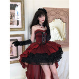 Niulatu Ball Gown Sweetheart Red Black Mini Summer 16th Birthday Dress Lolita Dress Mini 18th Birthday Outfits Short Lolita Outfit HZ1214