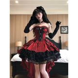 Niulatu Ball Gown Sweetheart Red Black Mini Summer 16th Birthday Dress Lolita Dress Mini 18th Birthday Outfits Short Lolita Outfit HZ1214