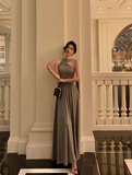 Elegant A line Gray Sleeveless 21st Birthday Dress Party Gown Birthday Outfits Birthday Dress Ideas For Women HZ1214