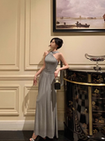 Elegant A line Gray Sleeveless 21st Birthday Dress Party Gown Birthday Outfits Birthday Dress Ideas For Women HZ1214