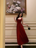 Sexy Mermaid Red Square Neckline 18th Birthday Dress Party Gown Birthday Outfits Birthday Dress Ideas For Women HZ1214