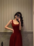 Sexy Mermaid Red Square Neckline 18th Birthday Dress Party Gown Birthday Outfits Birthday Dress Ideas For Women HZ1214