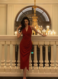 Elegant Glamour Mermaid Halter Red Prom Dress Party Dress Evening Dresses HZ1214