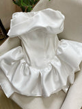 Cute A line White Short Homecoming Dress Summer Hoco Dresses Cocktail Dress For Senior Teens HZ1214