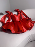 Cute A line Straps Summer Satin Homecoming Dress Hoco Dress Mini 20th Birthday Outfit Cocktail Dresses HZ1214