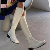 Niulatu Women's Knee High Boots Soft PU Women Long Boots Slip On Woman Boot Thick Platform Round Toe Female Shoes Autumn Winter 2025 DJSE