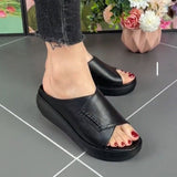 Niulatu Women Platform Slippers Summer Shoes Flats Sandals 2025 New Trend Causal Wedges Flip Flops Ladies Shoes Beach Slingback Slides DJSE