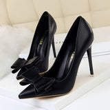 Niulatu Shoes Bow Woman Pumps Sexy High Heels Shoes Women Stiletto Casual Women Heels Office Shoes Women Basic Pump Ladies Shoes DJSE