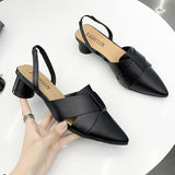 Niulatu and Summer Women's Sandals Chic Pointed High Heel Sandals Sexy Ladies Sandals Fashion Women's Shoes DJSE
