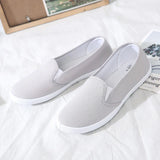 Niulatu 42 Women Sneakers Slip on Shoes Woman Flats Canvas Loafers Candy Color Casual Shoes Female White Shoes zapatos mujer89 DJSE