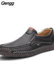 Niulatu Leather Shoes Men Loafers Cow Leather Male Footwear Flat Soft Leather Mens Driving Shoes Plus Size 45 A4817 DJSE