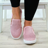 Niulatu Women Shoes Crystal Slip On Flat Loafers Zipper Embossed leather Ladies Autumn Glitter Platform Fashion Female Moccasins DJSE