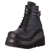 Niulatu Brand Platform Designer Goth Cool Motorcyle Women Boots Punk Street Zipper Elastic Band Black Ladies Shoes DJSE