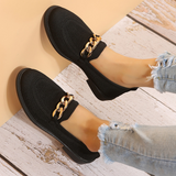Niulatu Flat Shoes Women Quality Metal Slip on Loafer Shoes Ladies Flats Mocassins Big Size 36-42 Zapatillas Mujer 2025 DJSE