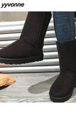 Niulatu Women's Boots Wool Anti-skid Snow Boot Women's Mini Short Boots Warm Winter Thickened Women's Shoes Botas Mujer Ladies DJSE