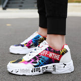 Niulatu Lovers Fashion Graffiti Sneakers Men Shoes Colorful Print Men Casual Sneakers Breathable Trainers Man zapatillas hombre DJSE