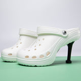 Niulatu Women Sandals Hole Hole Slippers Sexy Heel Slippers Sandal Shoes Woman Thin High Heels Sandal Lady Pump Heels Woman DJSE