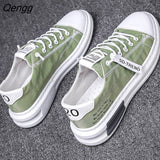 Niulatu Men's Vulcanize Shoes Canvas Male Sneakers Fashion Lace-up Solid Lovers Couple Shoes Rubber Flat Autumn Casual Man Shoess6g DJSE