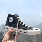 Niulatu Women&Men Fashion Vulcanize Shoes Woman Sneakers New Rainbow Retro Canvas Shoes Flat Fashion Comfortable High Shoes Women DJSE