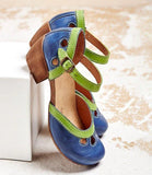 Niulatu Cute Mary Janes Pumps Women Cutout Rome Round Toe Casual Office Comfy Summer High Heels Shoes Chunky Heels Pumps DJSE