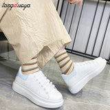 Niulatu Women Sneakers Fashion Vulcanized Shoes Spring autumn Casual Platform Shoes Female Soft Footwear Fashion Breathable White Shoes DJSE