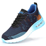 Niulatu Men Safety Shoes Light Non-Slip Work Sneakers Breathable Male Steel Toe Puncture Proof Air Mesh Work Safety Boots DJSE