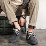 Niulatu Men's Suede Genuine Leather Casual Shoes Lace-up Men Light Comfortable Driving Flats Mens Outdoor Oxfords Shoe DJSE