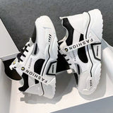 Niulatu Women's Sneakers Lace Up Platform Shoes Woman For Thick Soled Vulcanize Shoes Comfortable Footwear DJSE