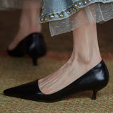 Niulatu Mujer Pointy Low Heel Women Shoes 2025 New Spring Single Shoe A Foot Off Fashion Shallow Mouth Women Shoes Tacones DJSE