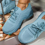 Niulatu Mesh Sneakers Shoes Women 2025 Fashion Lace Up Summer Flat Casual Sports Shoes Ladies Vulcanized Shoes Plus Size DJSE