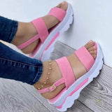 Niulatu Women Sandals Fashion Ladies Platform Sandals Woman Summer Sandals Buckle Non-Slip Beach Sandals Women Wedge Shoes DJSE