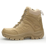 Niulatu Men's Military boot Combat Mens Chukka Ankle Boot Tactical Big Size Army Boot Male Shoes Safety Motocycle Boots DJSE