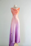 Niulatu Orange Purple Ombre A Line Satin Prom Dress Wedding Guest Dress HZ0113