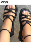 Niulatu Women Sandals Heels Summer Shoes For Women Platform Sandalias De Mujer Narrow Band Summer Sandals Female Wedge Shoes DJSE