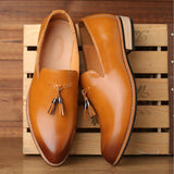Niulatu Men Slip on Dress Office Wedding Shoes Men Pointed Toe Dress Leather Shoes Luxury Italian Style Formal Party Shoes hj65 DJSE
