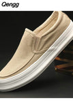 Niulatu Men's Flat Loafers Driving Lazy Slip on Canvas Shoes Canvas Men Breathable Casual Driving Shoes 2025 New DJSE