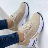 Niulatu Platform Sneakers 2025 New Fashion Plus Size Casual Sports Shoes Women Lace-up Mesh Breathable Women's Vulcanized Shoes DJSE